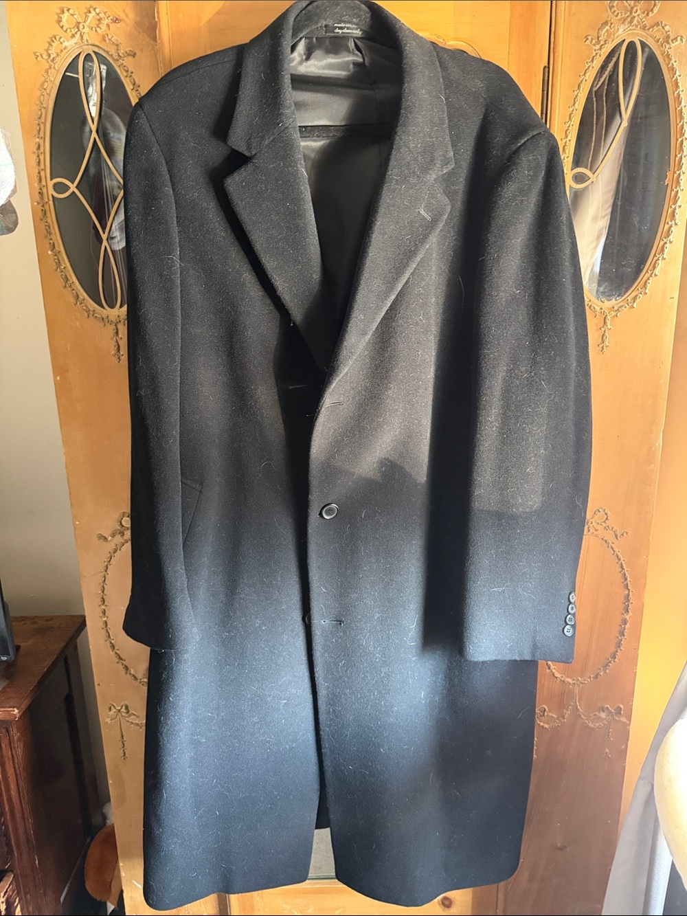 Calvin Klein Black Men's cashmere coat